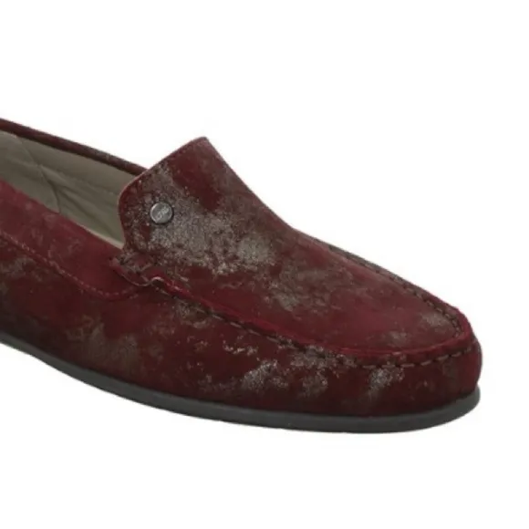Ara Burgundy Caru Barb Leather Loafers Women’s Size 6 Gore-Tex Breathable