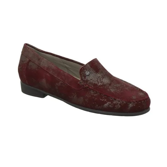 Ara Burgundy Caru Barb Leather Loafers Women’s Size 6 Gore-Tex Breathable