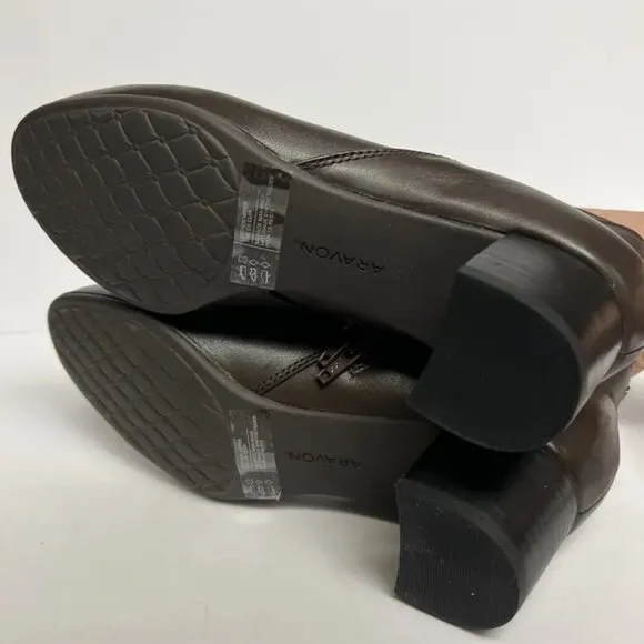 Aravon Women's Career Chelsea Boots Brown, Size 7D