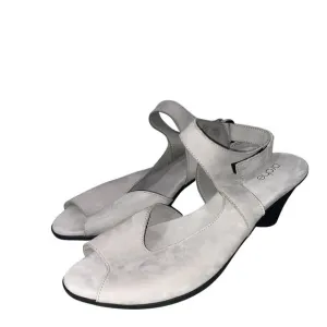 Arche soft nubuck leather strappy sandals light gray comfort shoes women’s 41
