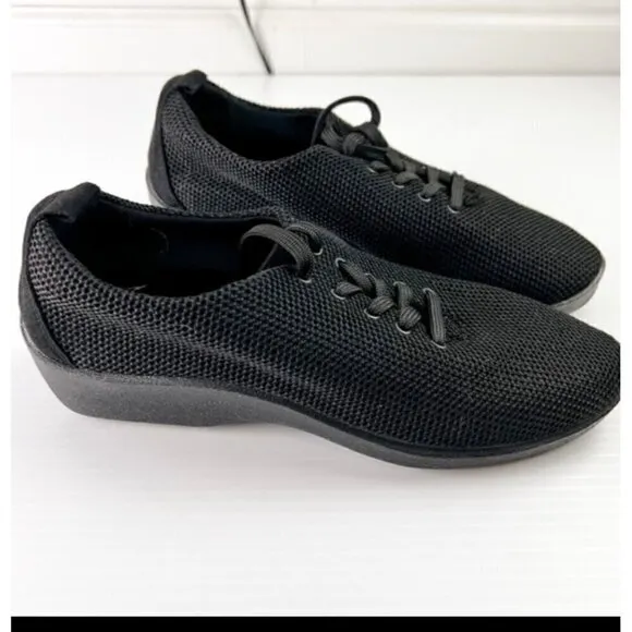 Arcopedico Womens Net 3 Knit Sneakers Shoes Comfort Size 42/10.5 Black Lace Up