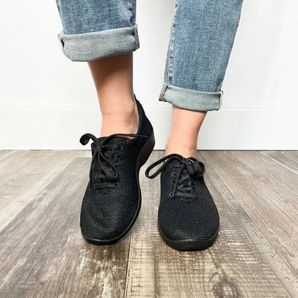 Arcopedico Womens Net 3 Knit Sneakers Shoes Comfort Size 42/10.5 Black Lace Up