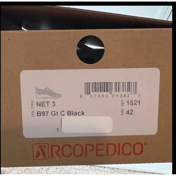 Arcopedico Womens Net 3 Knit Sneakers Shoes Comfort Size 42/10.5 Black Lace Up