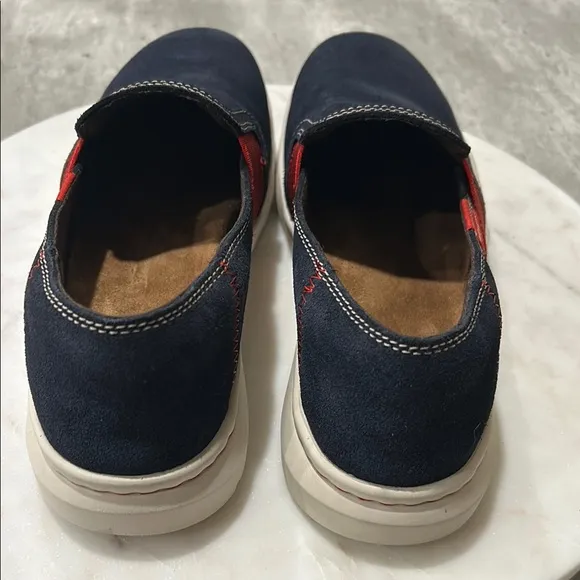 Ariat Ryder Womens 10B Leather Slip On Casual Comfort Sneakers Shoes Blue Flat