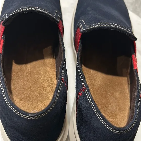 Ariat Ryder Womens 10B Leather Slip On Casual Comfort Sneakers Shoes Blue Flat