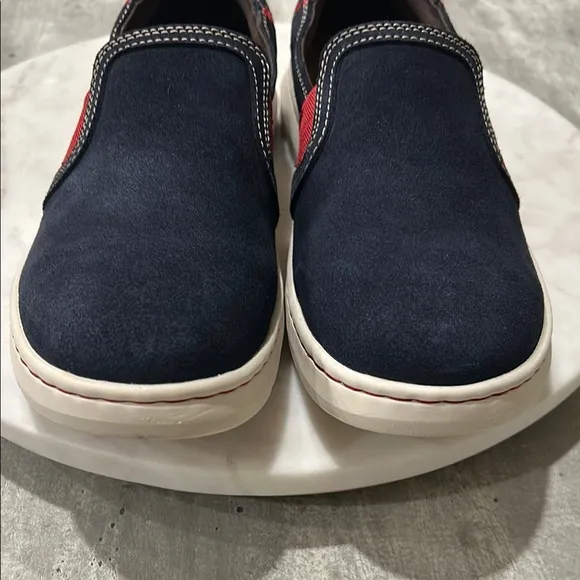 Ariat Ryder Womens 10B Leather Slip On Casual Comfort Sneakers Shoes Blue Flat