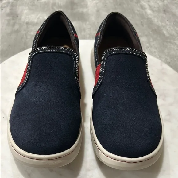 Ariat Ryder Womens 10B Leather Slip On Casual Comfort Sneakers Shoes Blue Flat