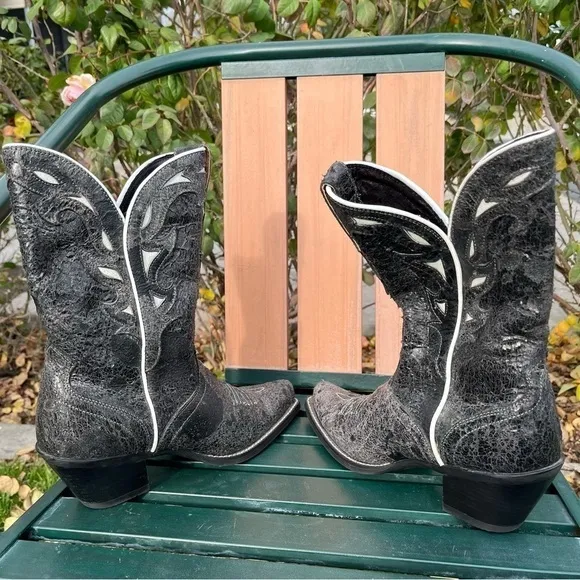 Ariat Side Saddle Punchy Distressed Cowboy Boots