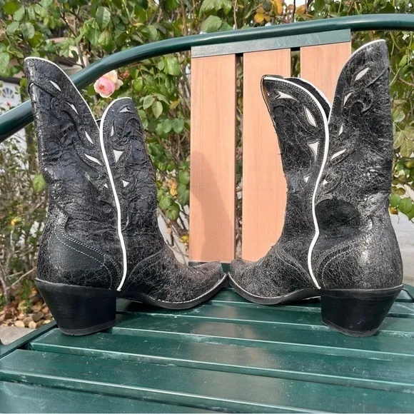 Ariat Side Saddle Punchy Distressed Cowboy Boots