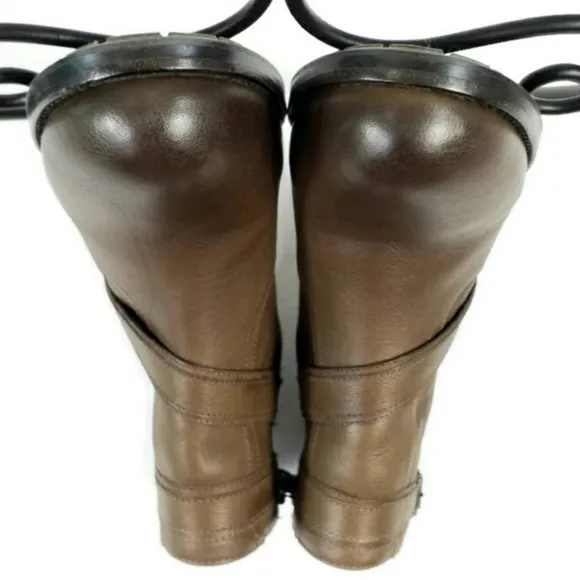 Ariat Two24 Ready To Go Mushroom Taupe Leather Ankle Boots Womens Size 8.5 B