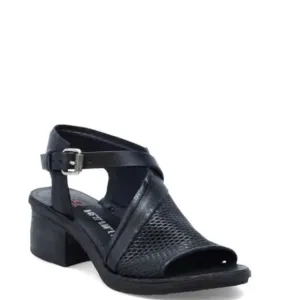 A.s.98 Keldon Sandal In Black Leather Size 6-6.5