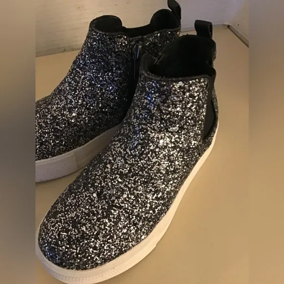 Ash girls glitter silver platform Lynn slide sneakers US 1.5 Euro 32