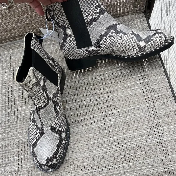 ASH LADIES SNAKE CHELSEA ROCCIO ANKLE BOOTS/6M