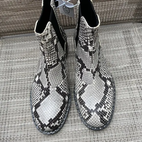 ASH LADIES SNAKE CHELSEA ROCCIO ANKLE BOOTS/6M