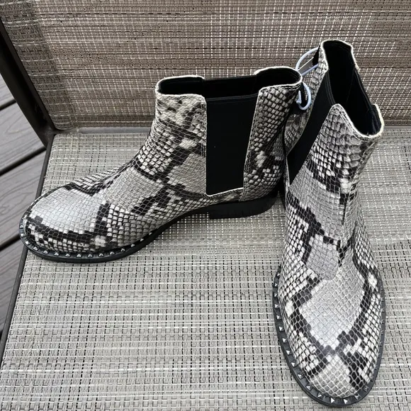 ASH LADIES SNAKE CHELSEA ROCCIO ANKLE BOOTS/6M