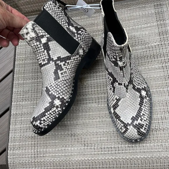 ASH LADIES SNAKE CHELSEA ROCCIO ANKLE BOOTS/6M