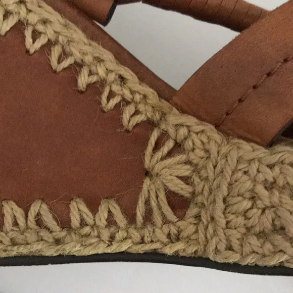 Ash leather wedge sandals