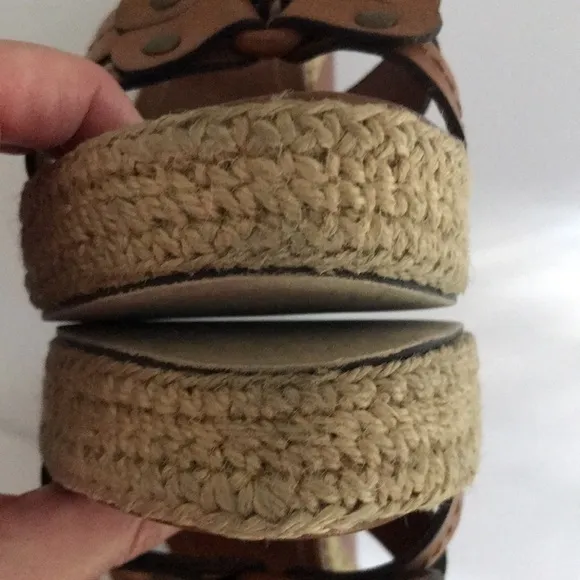 Ash leather wedge sandals