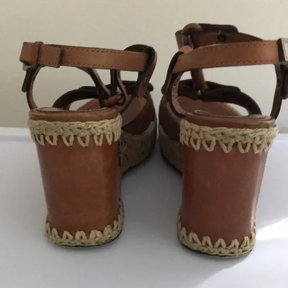 Ash leather wedge sandals