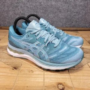 Asics Gel Nimbus 23 Running Shoes Sneakers Teal White 1012A885 Women’s Size 9