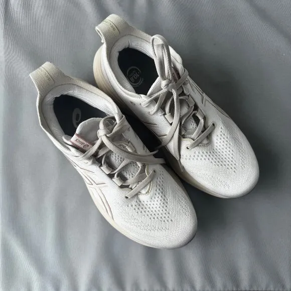 Asics Gel Nimbus 26 Womens Sneakers Running Size 7.5 Max Cushion White Umeboshi