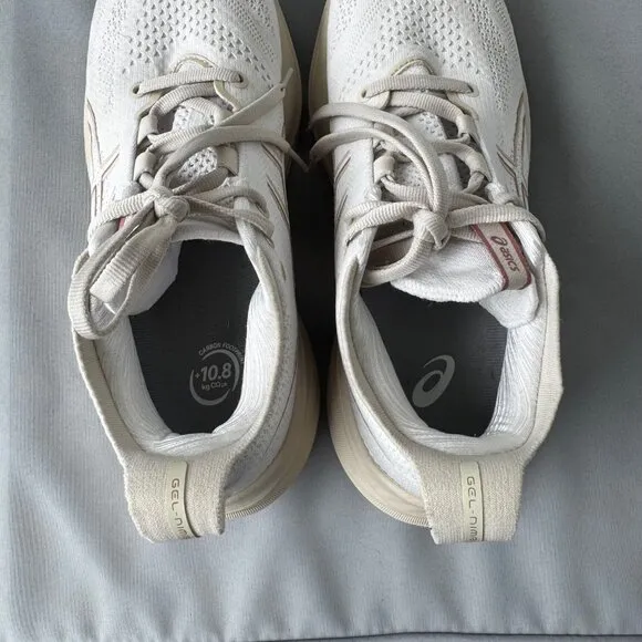 Asics Gel Nimbus 26 Womens Sneakers Running Size 7.5 Max Cushion White Umeboshi