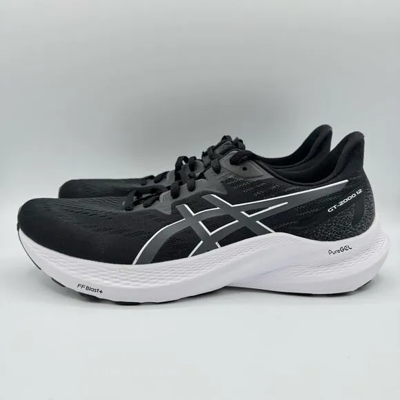 ASICS GT-2000 12 Black Carrier Grey Road-Running Sneakers Men’s Size 11.5