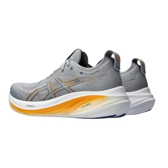 Asics Mens Gel-Nimbus 26 Running Sneaker US 12 EU 46.5 Gray Orange Athletic NIB