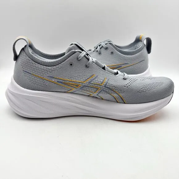Asics Mens Gel-Nimbus 26 Running Sneaker US 12 EU 46.5 Gray Orange Athletic NIB