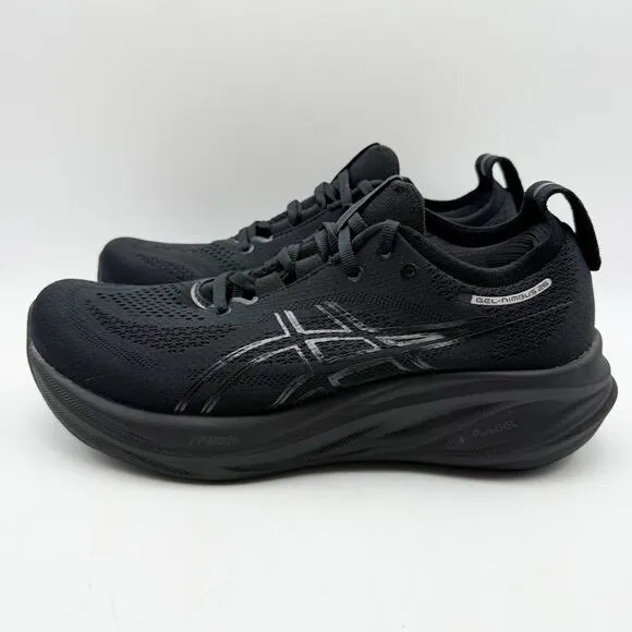 Asics Women Gel-Nimbus 26 Running Sneaker US 9.5 Wide EU 41.5 Black Athletic NIB