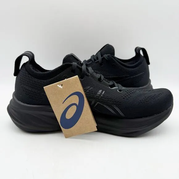 Asics Women Gel-Nimbus 26 Running Sneaker US 9.5 Wide EU 41.5 Black Athletic NIB