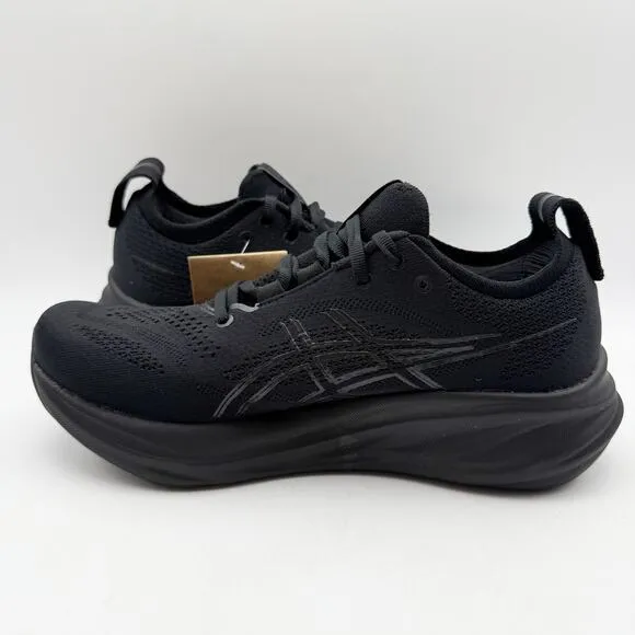 Asics Women Gel-Nimbus 26 Running Sneaker US 9.5 Wide EU 41.5 Black Athletic NIB
