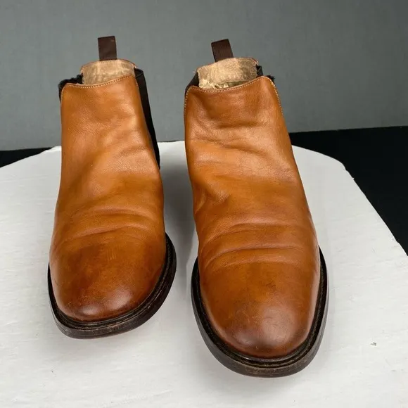 Aston Grey Pagliaga Men's 10.5 Brown Leather Chelsea Boot Ankle Boots.
