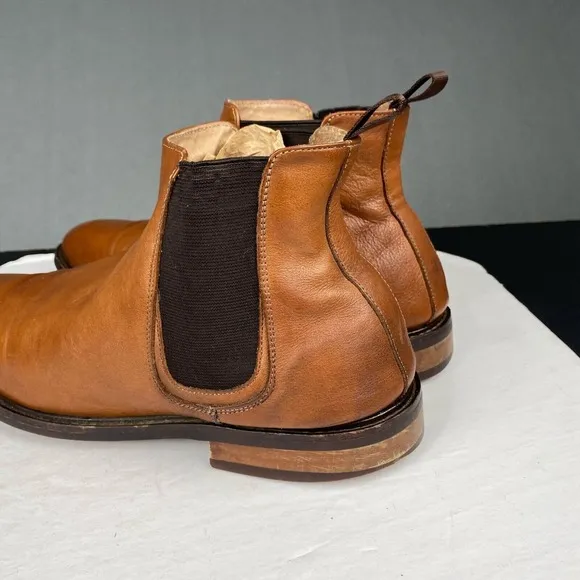 Aston Grey Pagliaga Men's 10.5 Brown Leather Chelsea Boot Ankle Boots.
