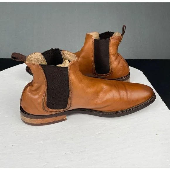 Aston Grey Pagliaga Men's 10.5 Brown Leather Chelsea Boot Ankle Boots.