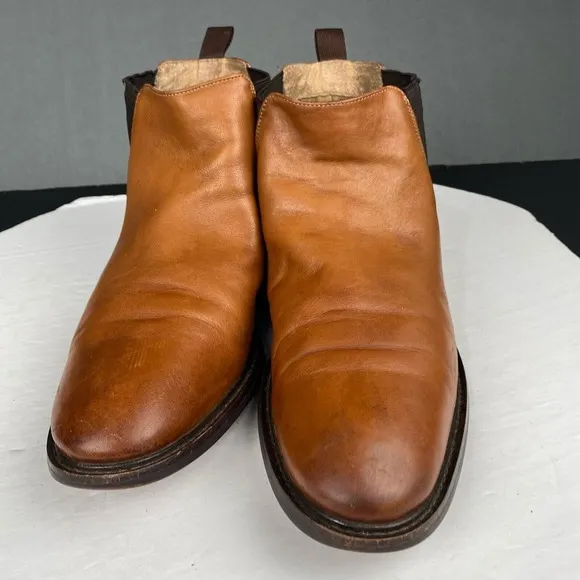 Aston Grey Pagliaga Men's 10.5 Brown Leather Chelsea Boot Ankle Boots.