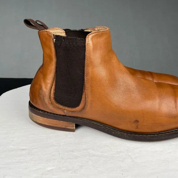Aston Grey Pagliaga Men's 10.5 Brown Leather Chelsea Boot Ankle Boots.