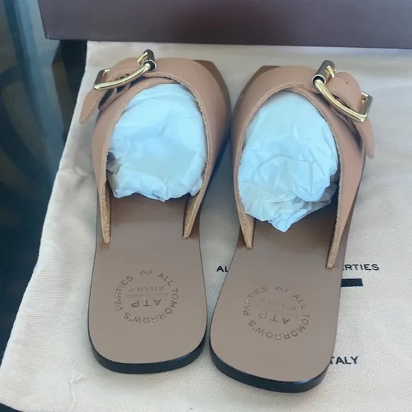 ATP atelier leather sandals in brown