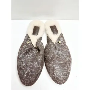 Australia Luxe Collective Marcos Mule Womens 5 Brown Leather Shearling Flats