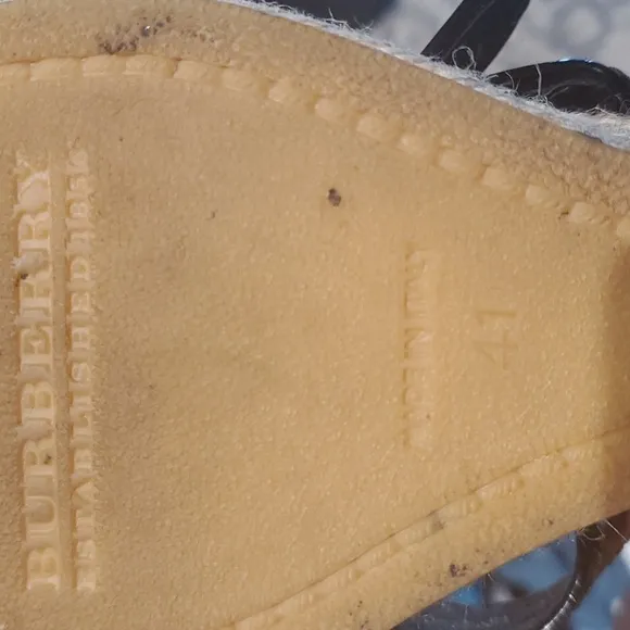 Authentic Burberry Patent Leather Wedge Thongs Sandals size 41 (size 11 …