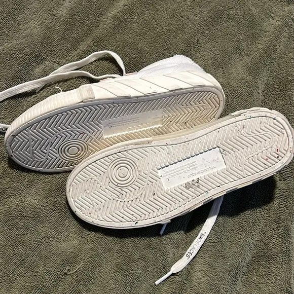 AUTHENTIC Off White low Vulcanized eco canvas sneakers white pink size 38 No box