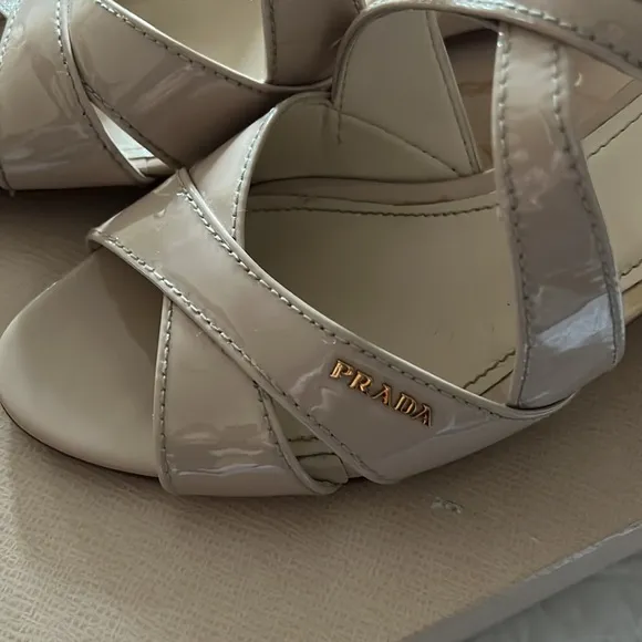Authentic Prada logo sandals