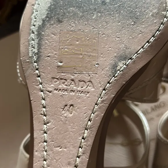 Authentic Prada logo sandals
