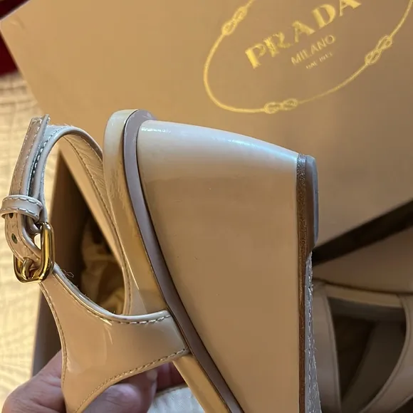 Authentic Prada logo sandals