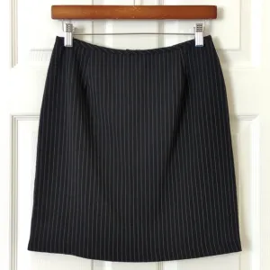 B. Darlin 90's Vintage Jacquard Striped High Waisted A-Line Mini Skirt Black 5/6