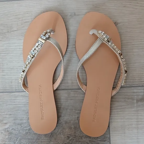 Badgley Mischka Kamryn Leather Sandals. Size 6