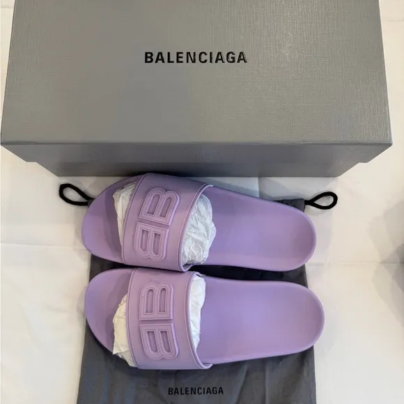 Balenciaga Women's Purple Slides