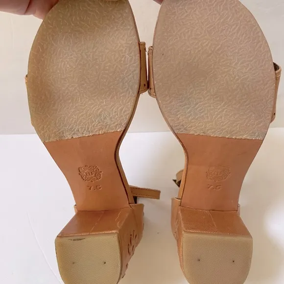 BALI ELF Beautiful Handmade Leather Ankle Strap Sandals Size 7.5