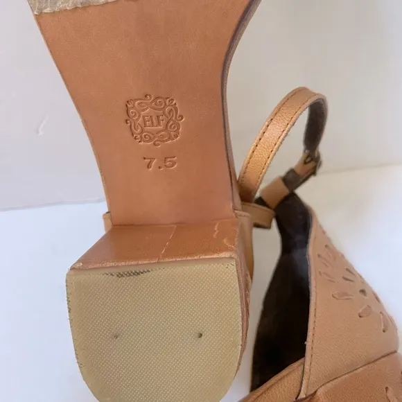 BALI ELF Beautiful Handmade Leather Ankle Strap Sandals Size 7.5