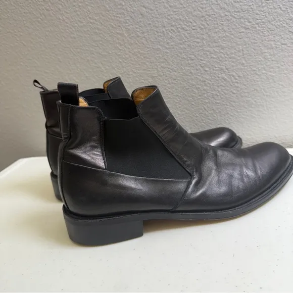 Bally Boots Mens Size 8 E Black Leather Chelsea Boots Sedalo Leather